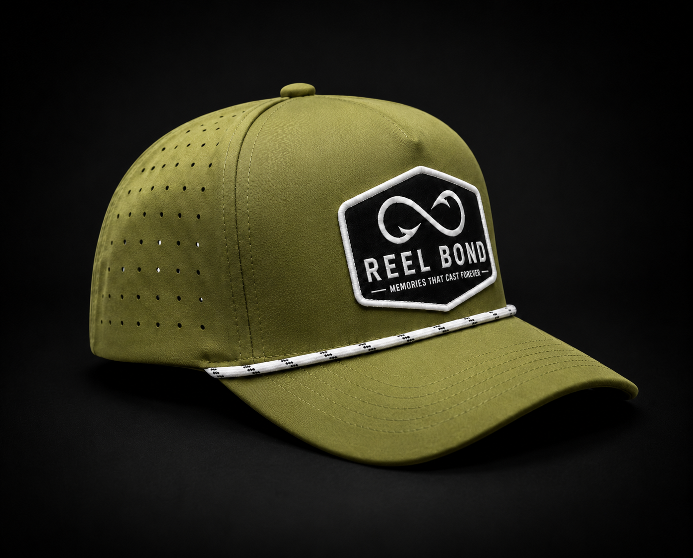 Patch Rope Hat (Dark Olive)